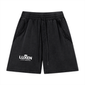 LUXEN Unisex Vintage Wash Raw Edge Shorts