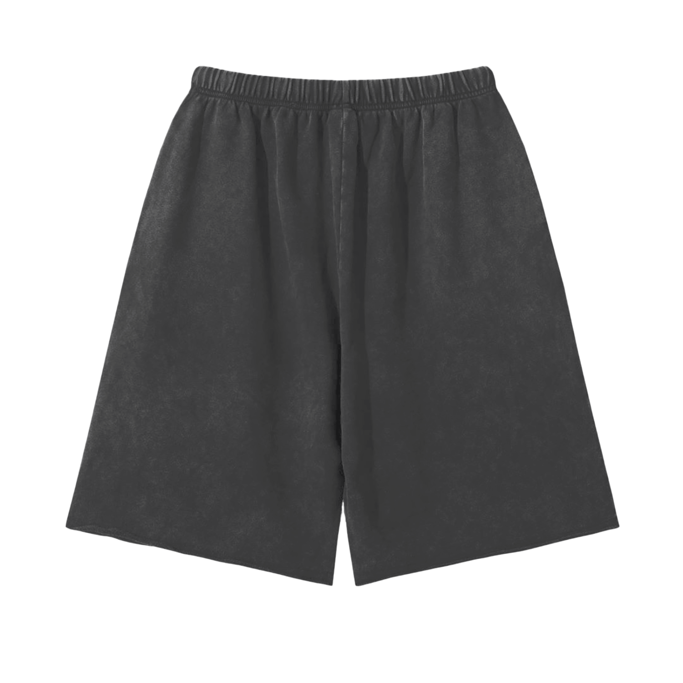 LUXEN Snow Washed Raw Hem Shorts