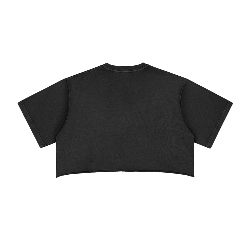 LUXEN Core Crop Snow Washed Raw Edge Crop Top 280 gsm