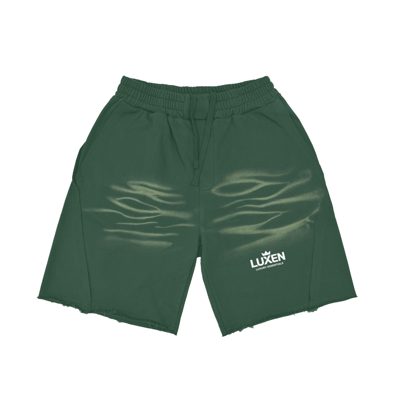 LUXEN Vintage Washed Tiger Stripes Short Pants