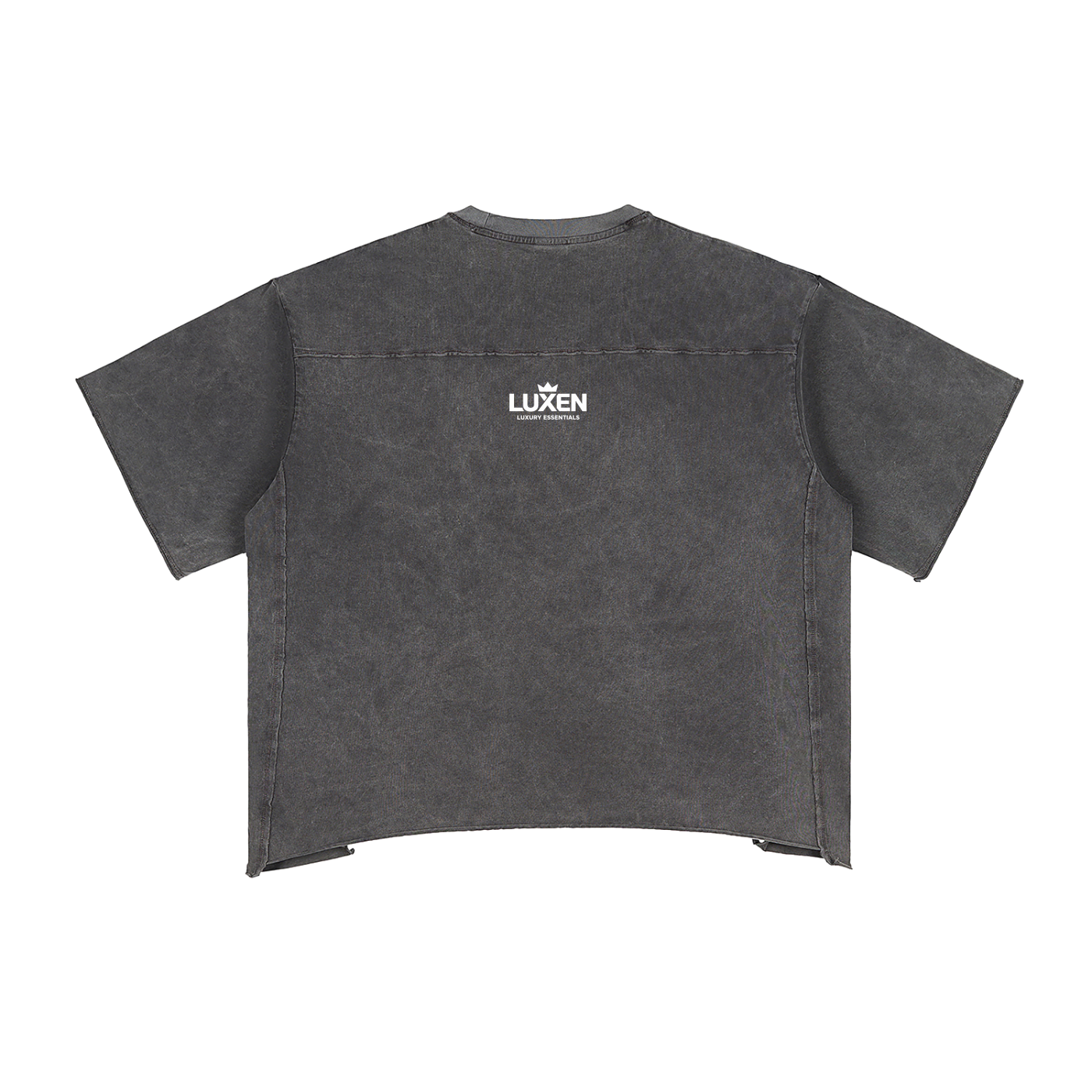Love Life GYM Front Raw Edge Snow Washed Boxy T-Shirt 260 gsm