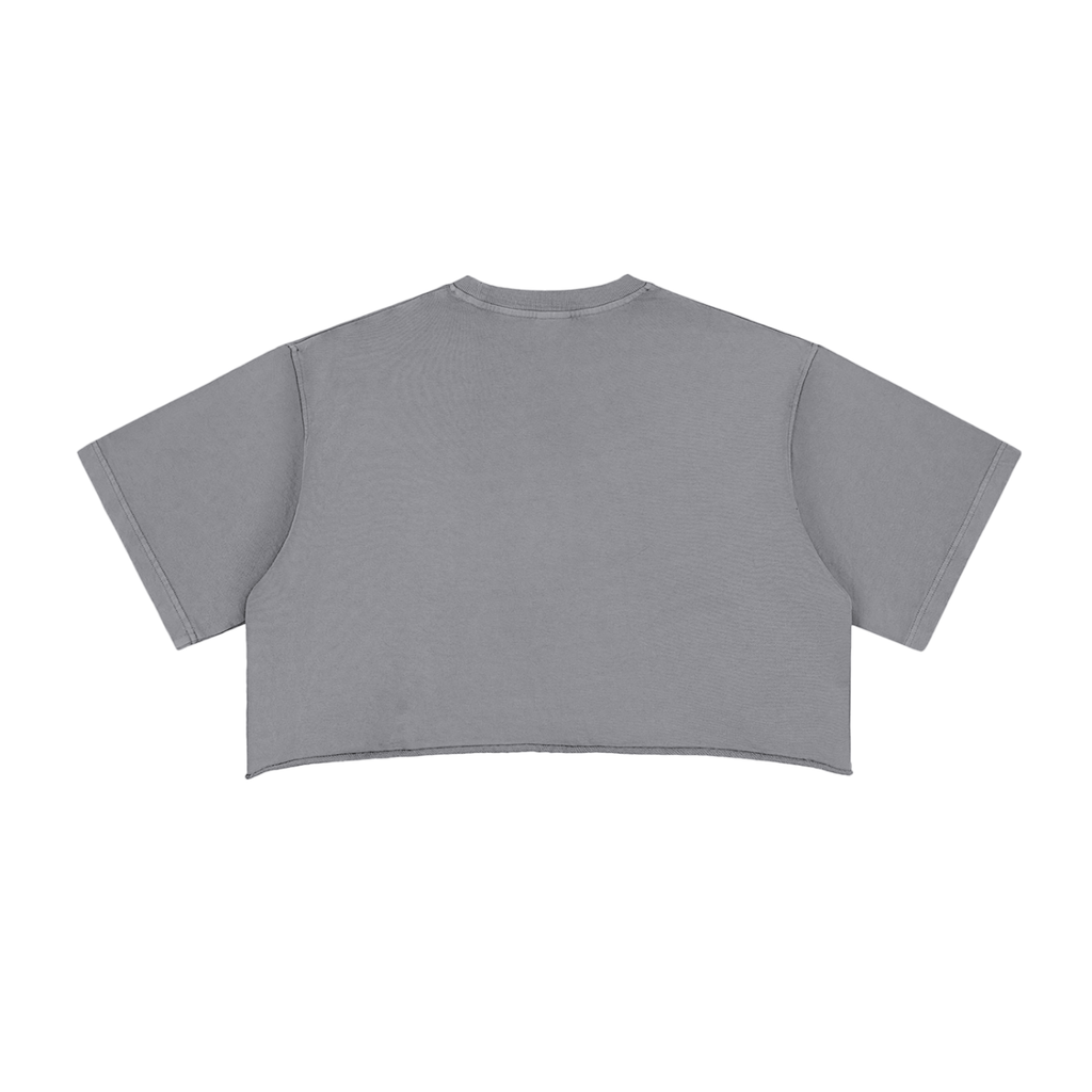 LUXEN Core Crop Snow Washed Raw Edge Crop Top 280 gsm