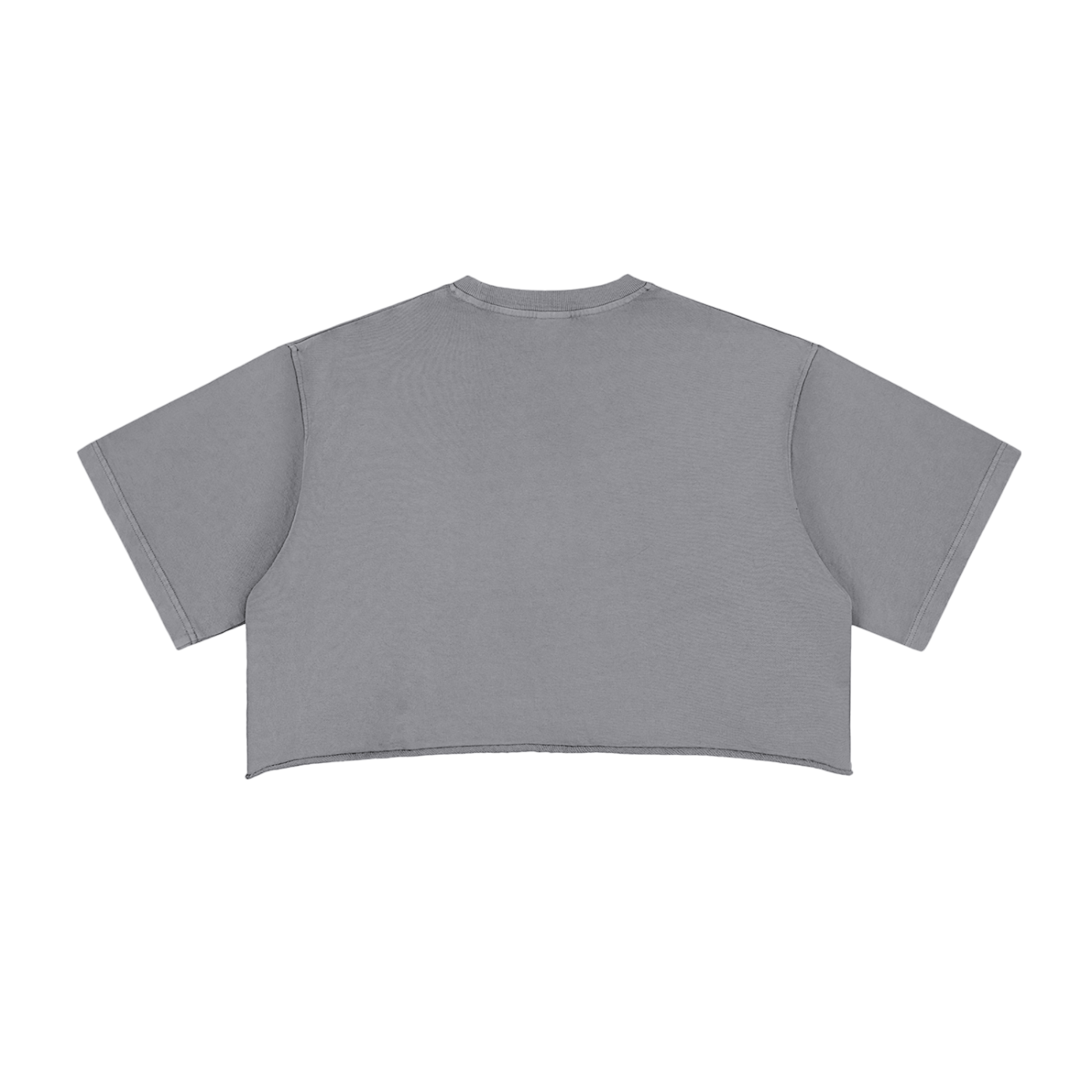 LUXEN Core Crop Snow Washed Raw Edge Crop Top 280 gsm