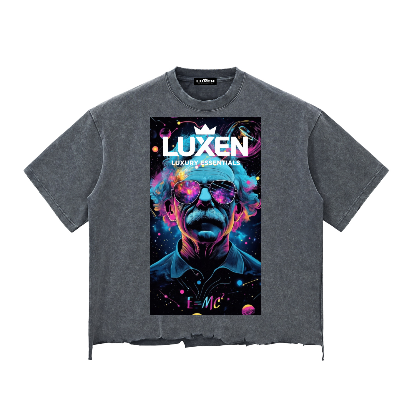 Luxen Snow Wash Raw-Hem Boxy T-shirt 340 gsm