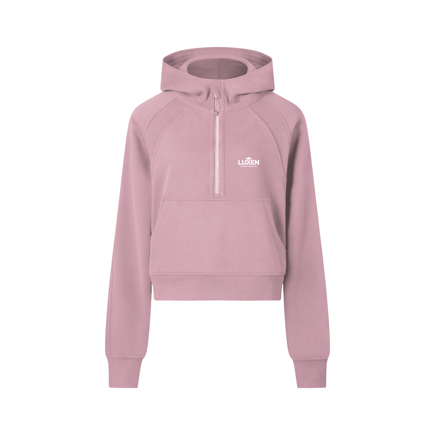 LUXEN Cropped Half-Zip Hoodie