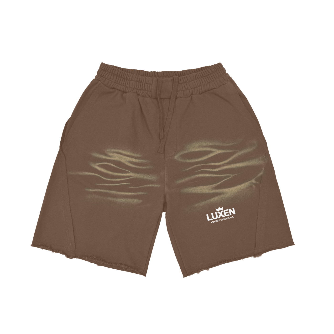 LUXEN Vintage Washed Tiger Stripes Short Pants