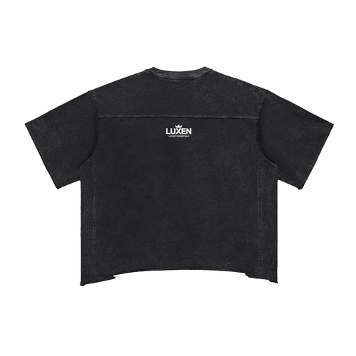 Love Life GYM Front Raw Edge Snow Washed Boxy T-Shirt 260 gsm