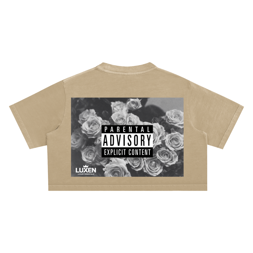 LUXEN Snow Washed Crop Top