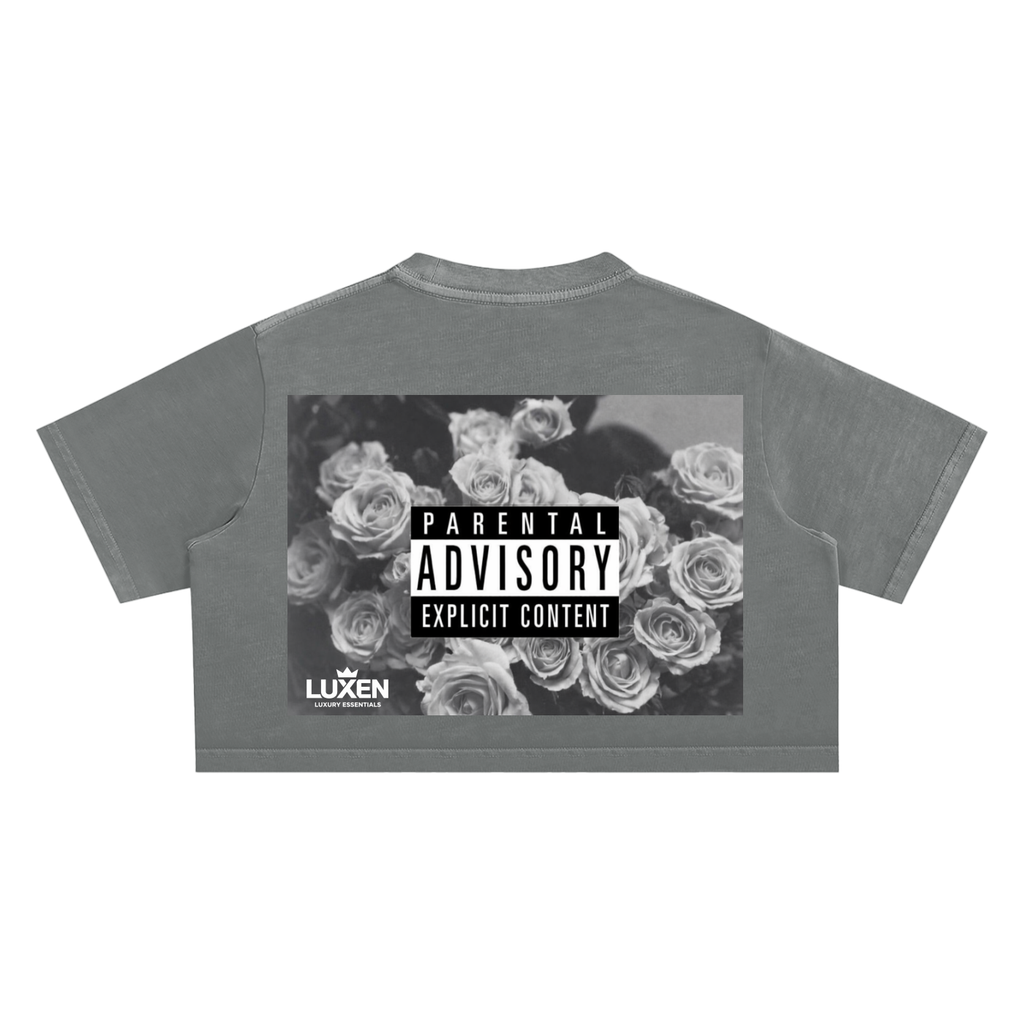 LUXEN Snow Washed Crop Top