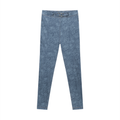 LUXEN Women's Faux Denim Zip-Fly Leggings