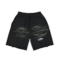 LUXEN Vintage Washed Tiger Stripes Short Pants
