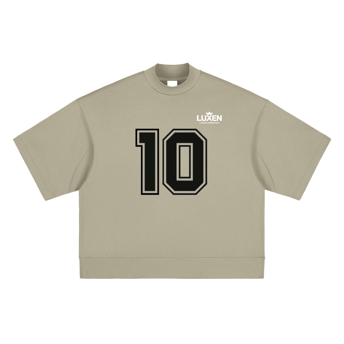 Luxen 10 Heavyweight Oversized Mock Neck T-shirt 305 gsm