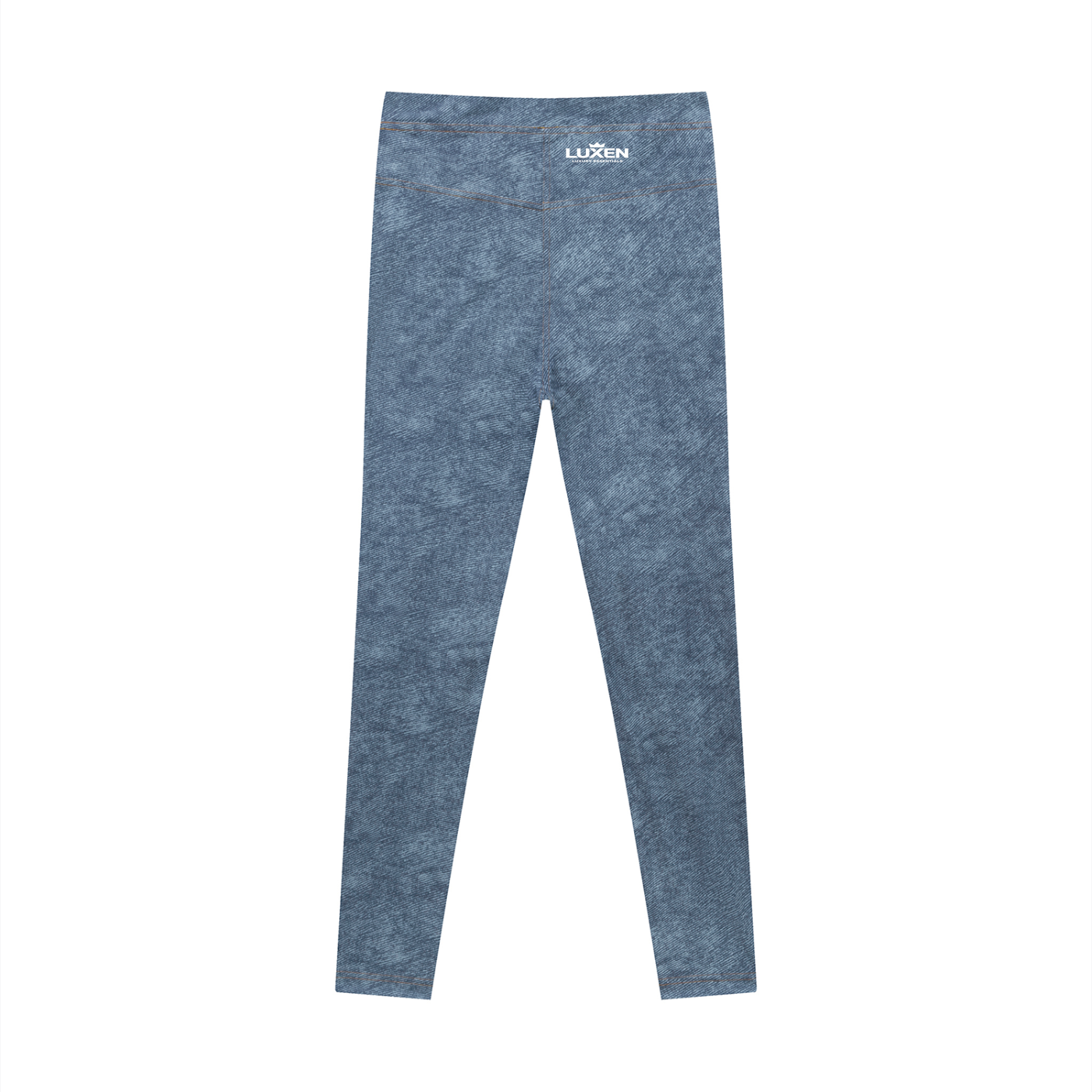 LUXEN Women's Faux Denim Zip-Fly Leggings