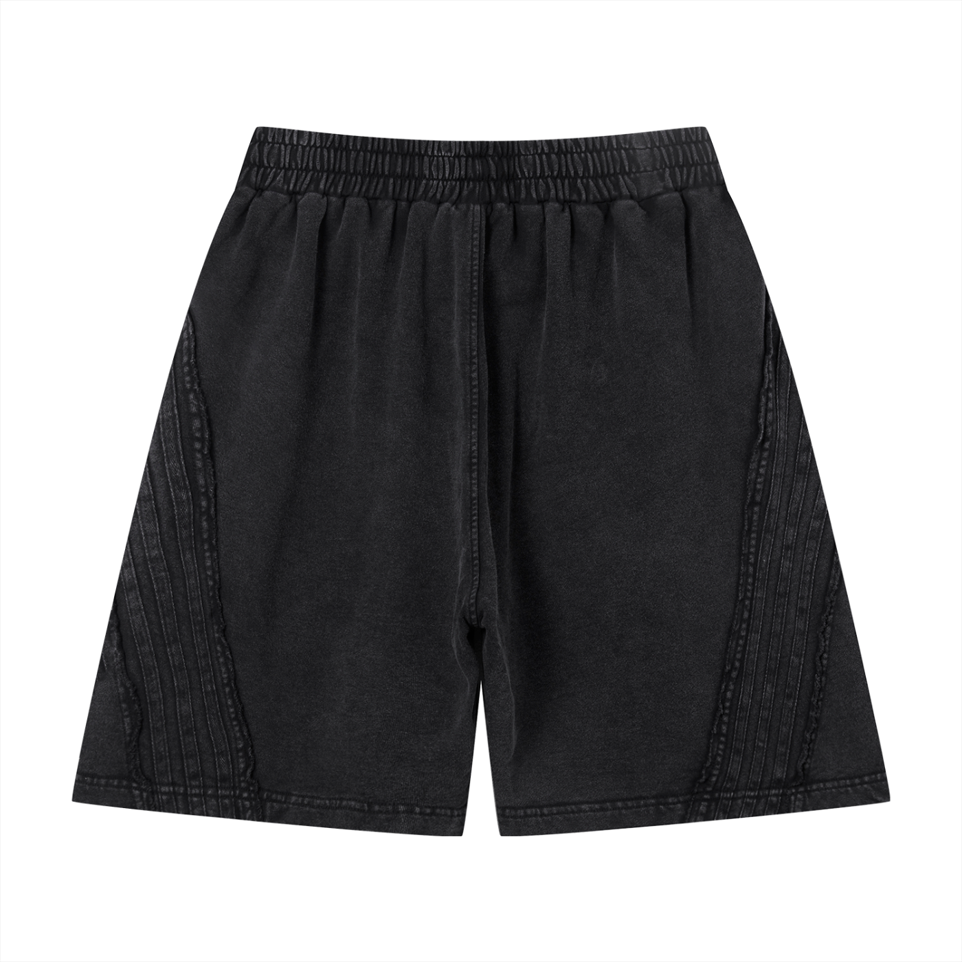 LUXEN Unisex Vintage Wash Raw Edge Shorts