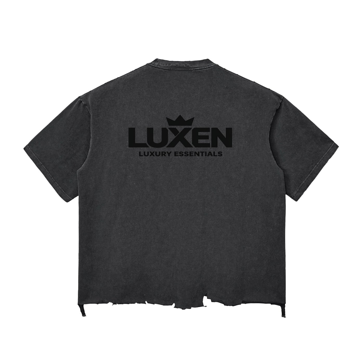 Luxen Snow Wash Raw-Hem Boxy T-shirt 340 gsm