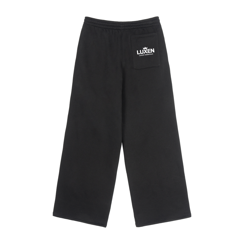 LUXEN Oversized Fleece Pants Fleece Drawstring Straight-Leg Sweatpants 360 gsm