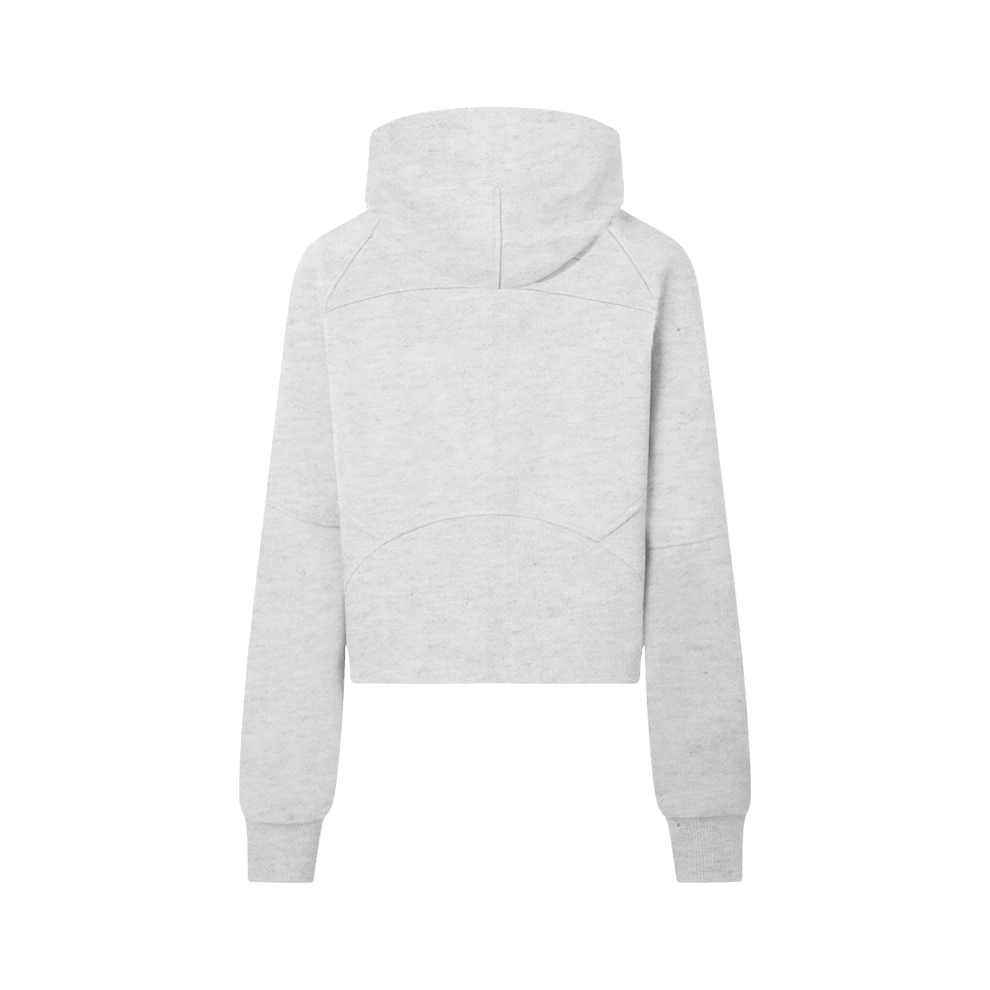 LUXEN Gris Cropped Half-Zip Hoodie