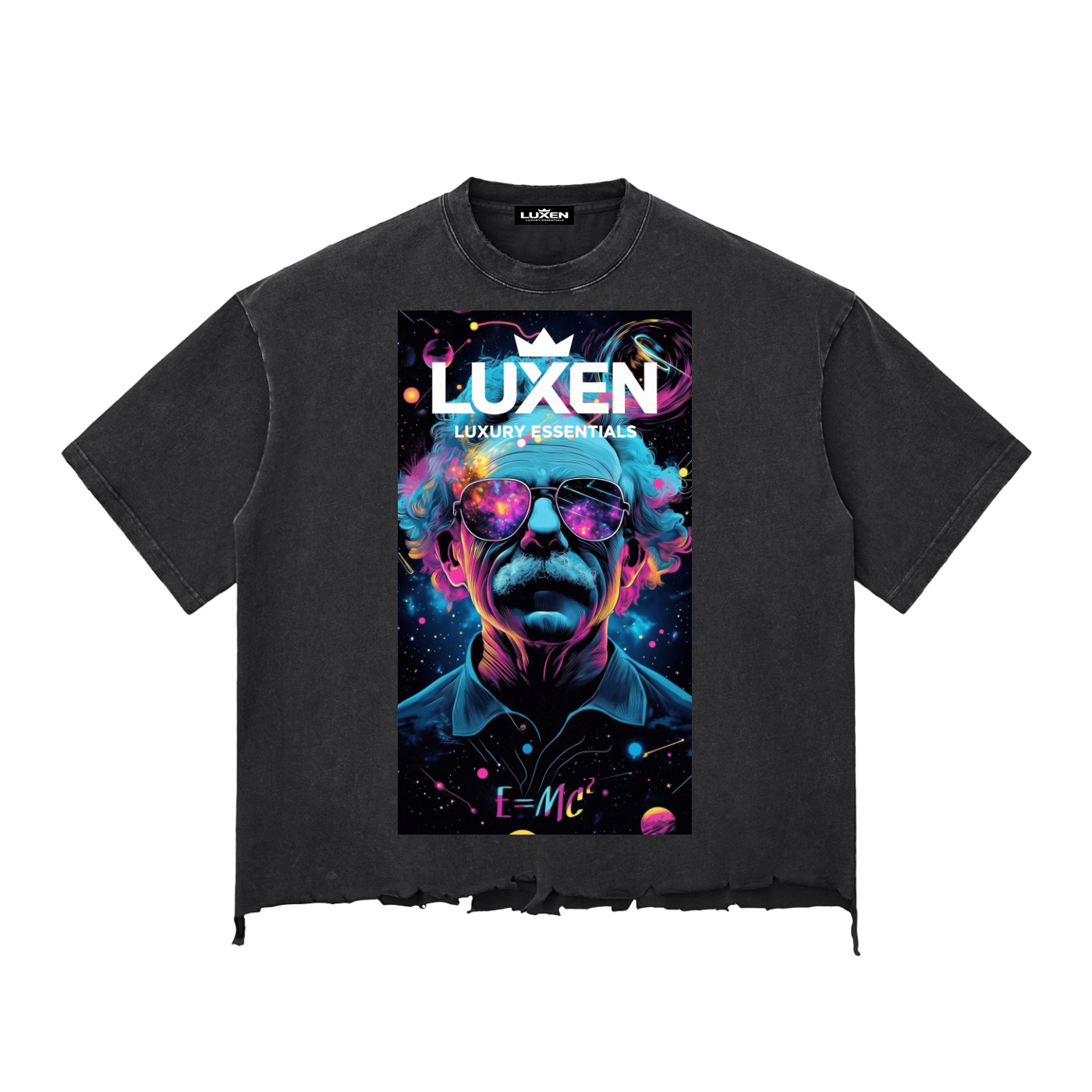 Luxen Snow Wash Raw-Hem Boxy T-shirt 340 gsm