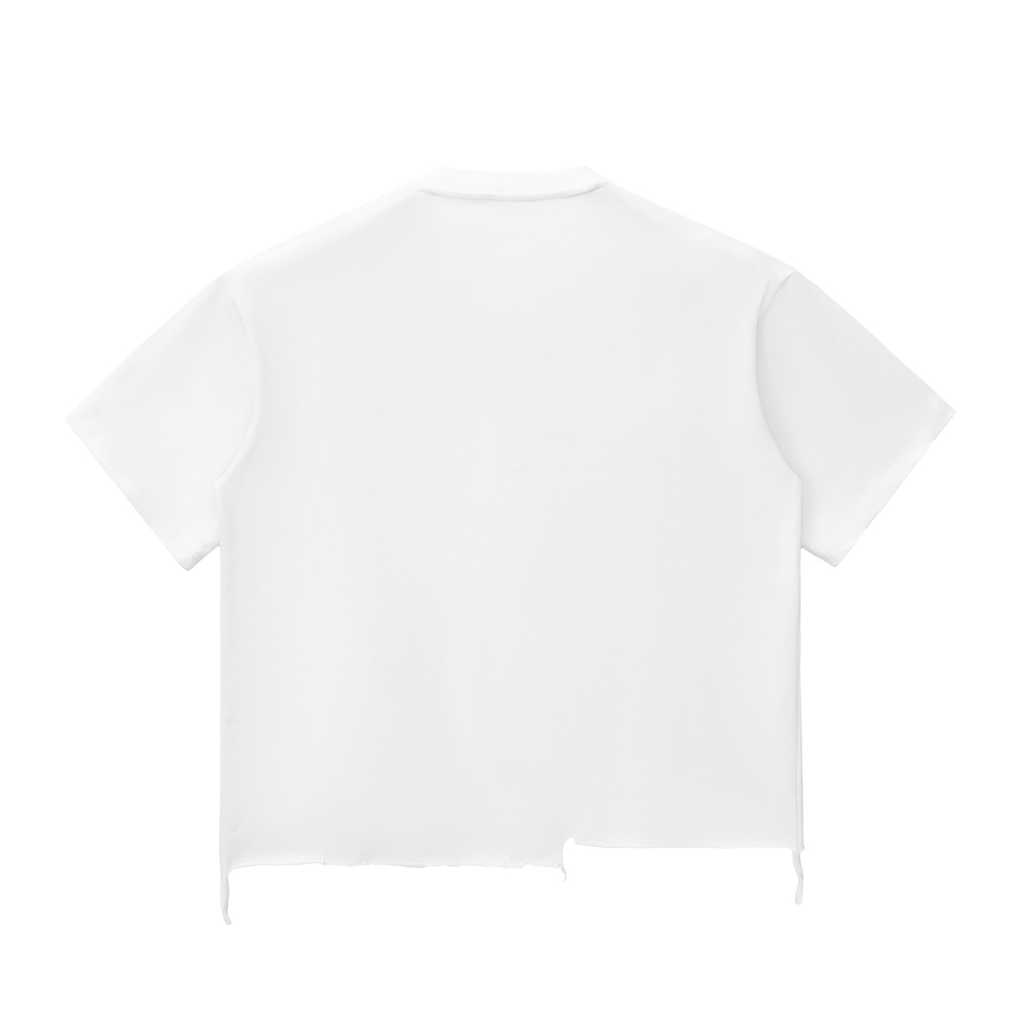 Luxen Snow Wash Raw-Hem Boxy T-shirt 340 gsm