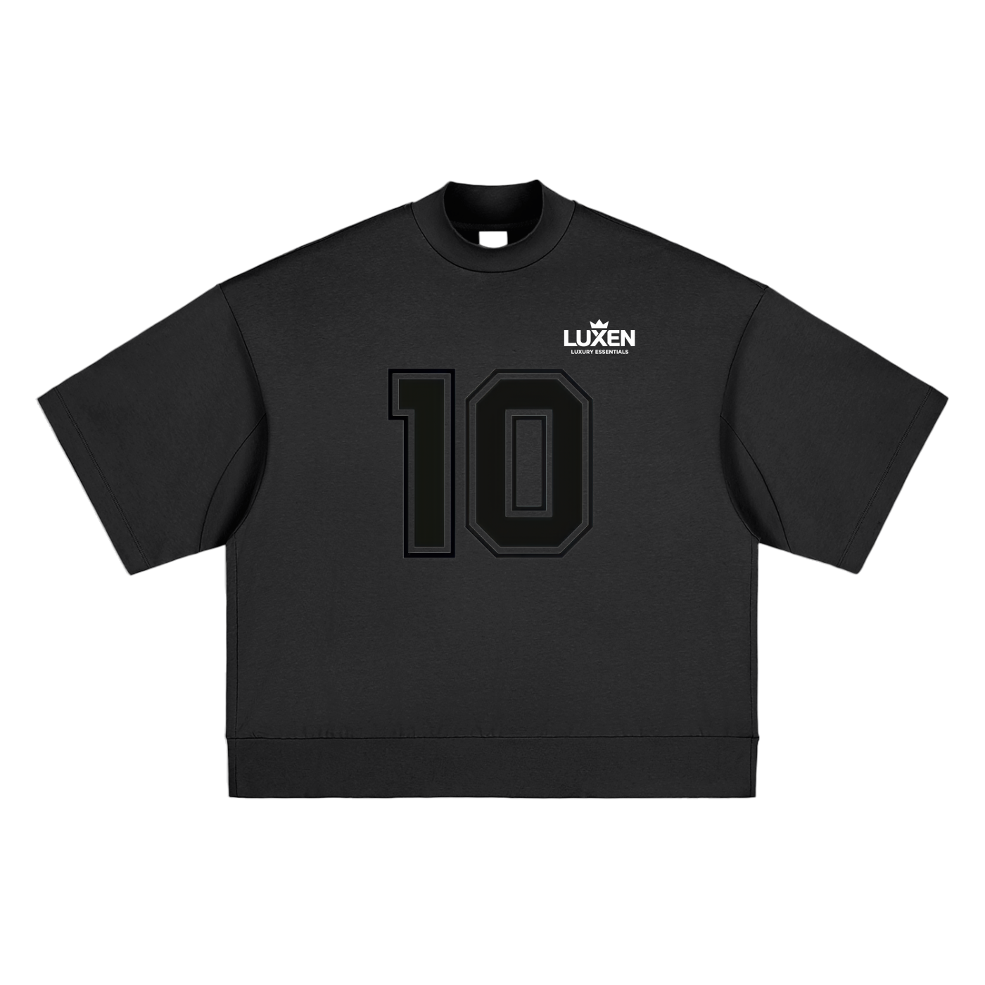 Luxen 10 Heavyweight Oversized Mock Neck T-shirt 305 gsm