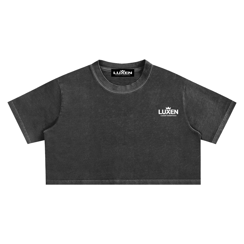 LUXEN Snow Washed Crop Top