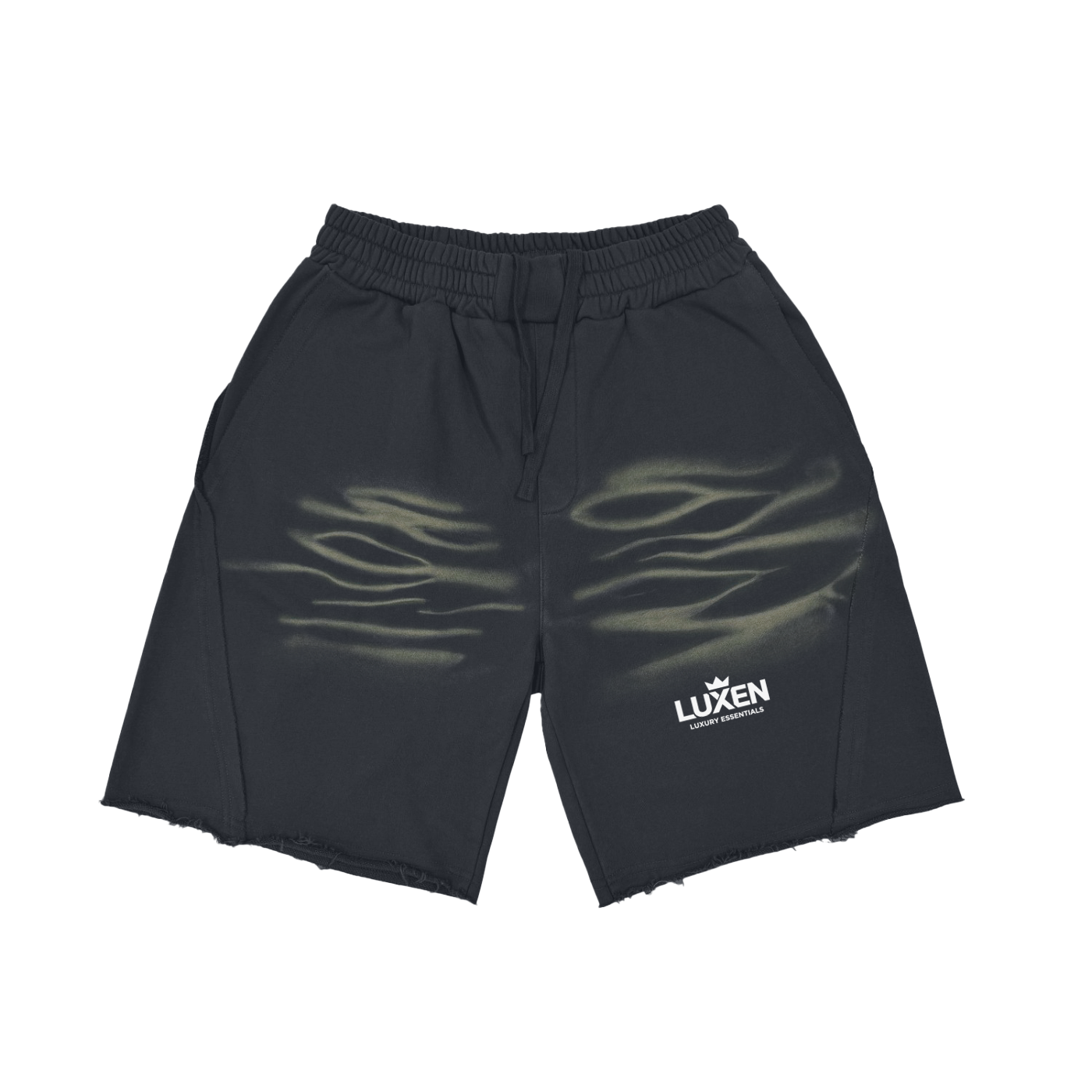 LUXEN Vintage Washed Tiger Stripes Short Pants