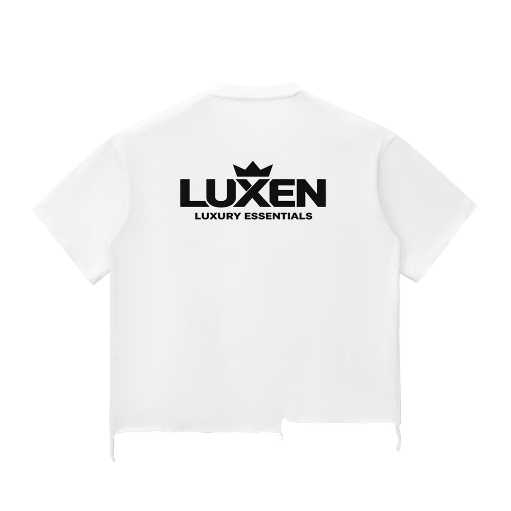 Luxen Snow Wash Raw-Hem Boxy T-shirt 340 gsm