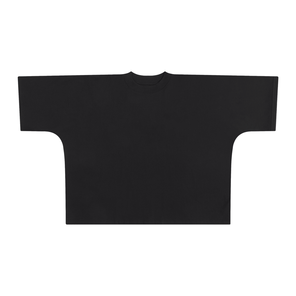 Luxen Black Oversized One-Piece Boxy T-Shirt 300 gsm