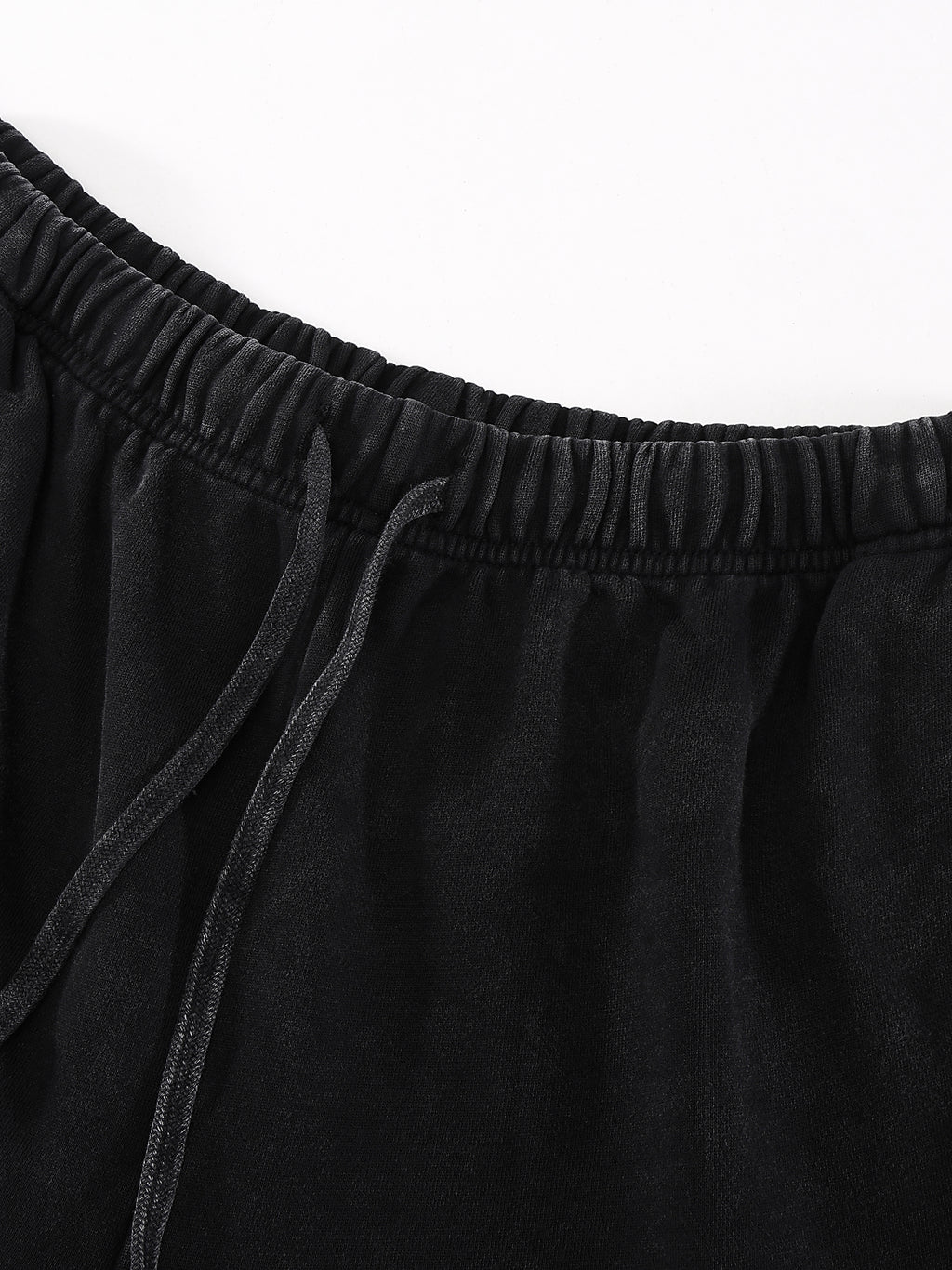 LUXEN Snow Washed Raw Hem Shorts