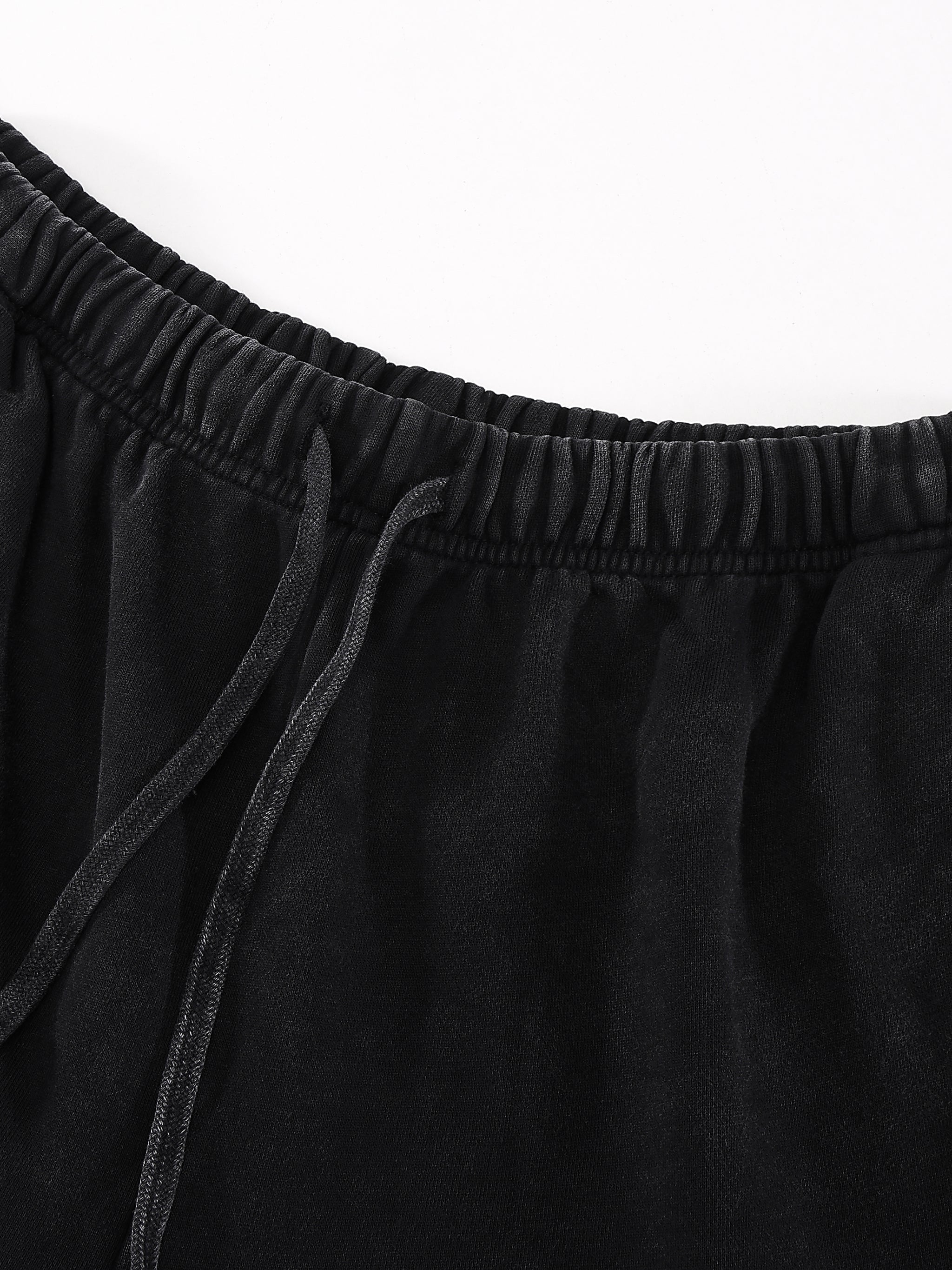 LUXEN Snow Washed Raw Hem Shorts