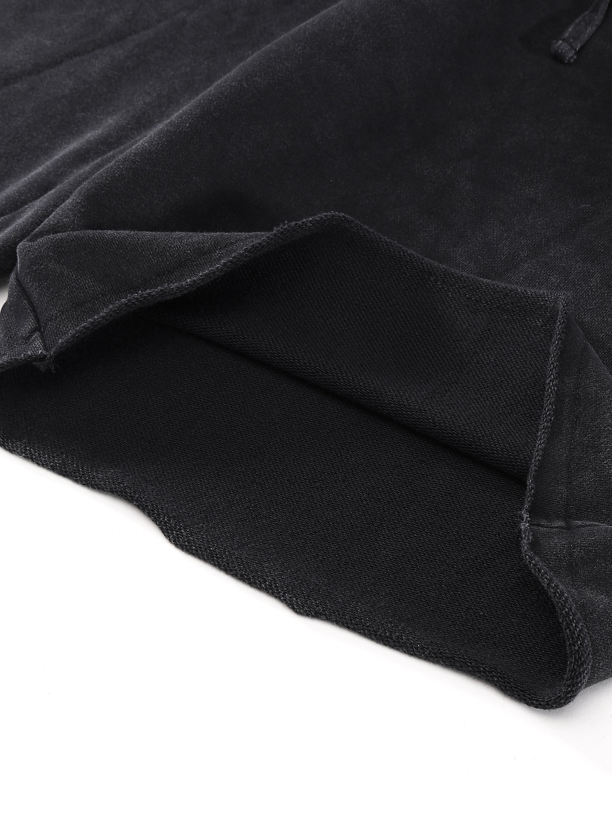 LUXEN Snow Washed Raw Hem Shorts
