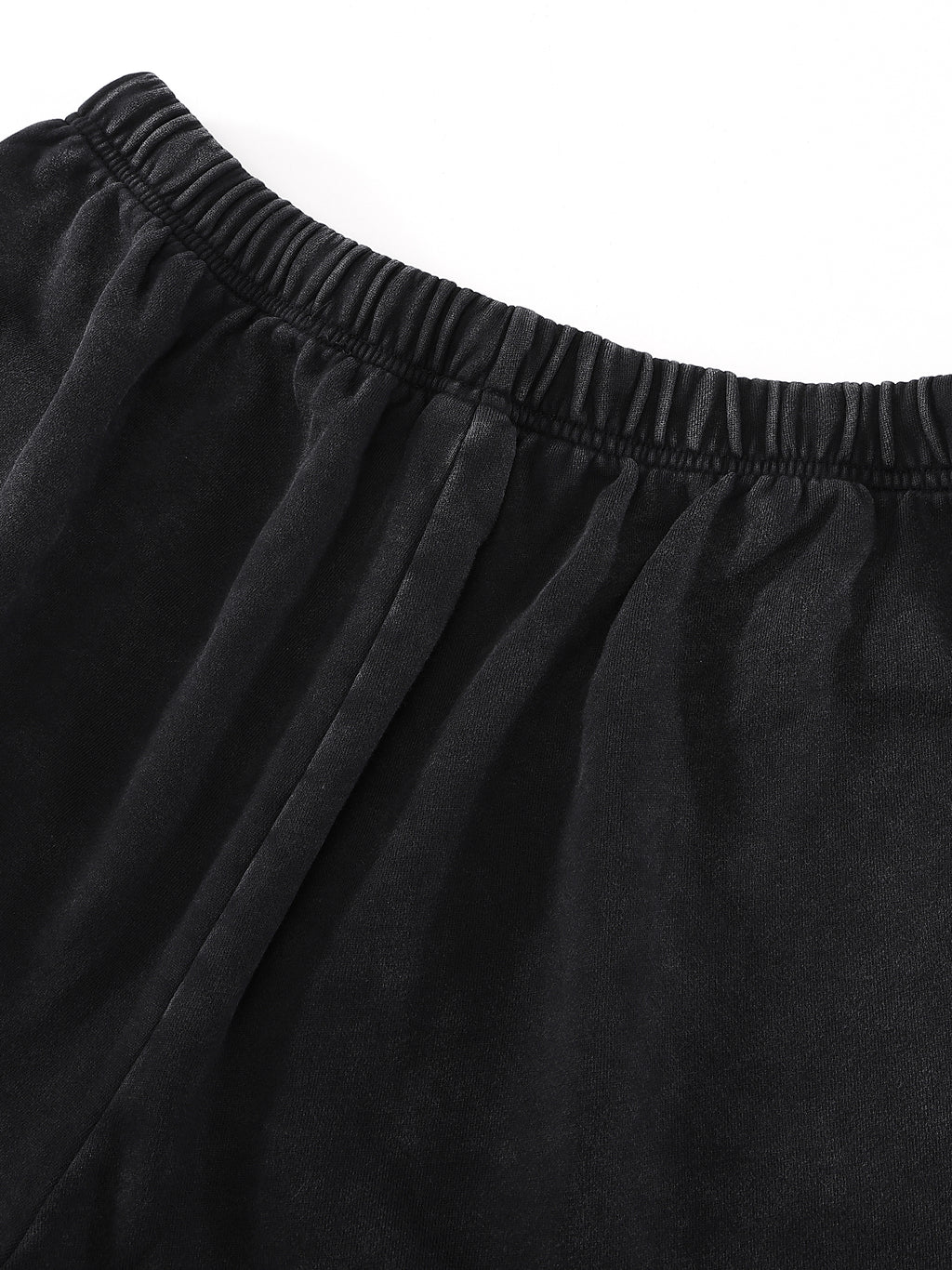 LUXEN Snow Washed Raw Hem Shorts