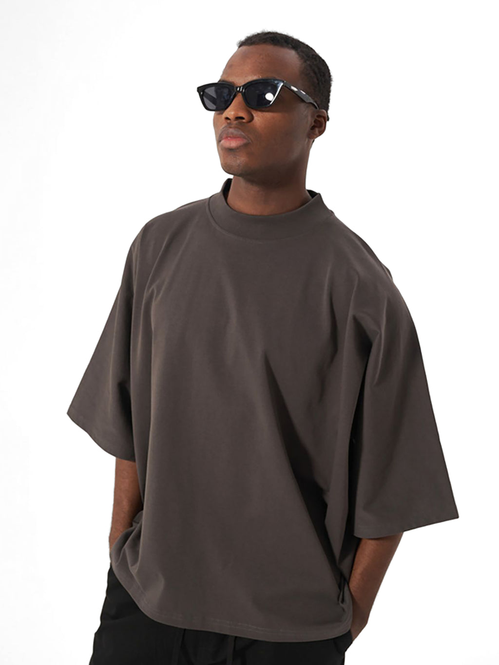 Luxen Black Oversized One-Piece Boxy T-Shirt 300 gsm