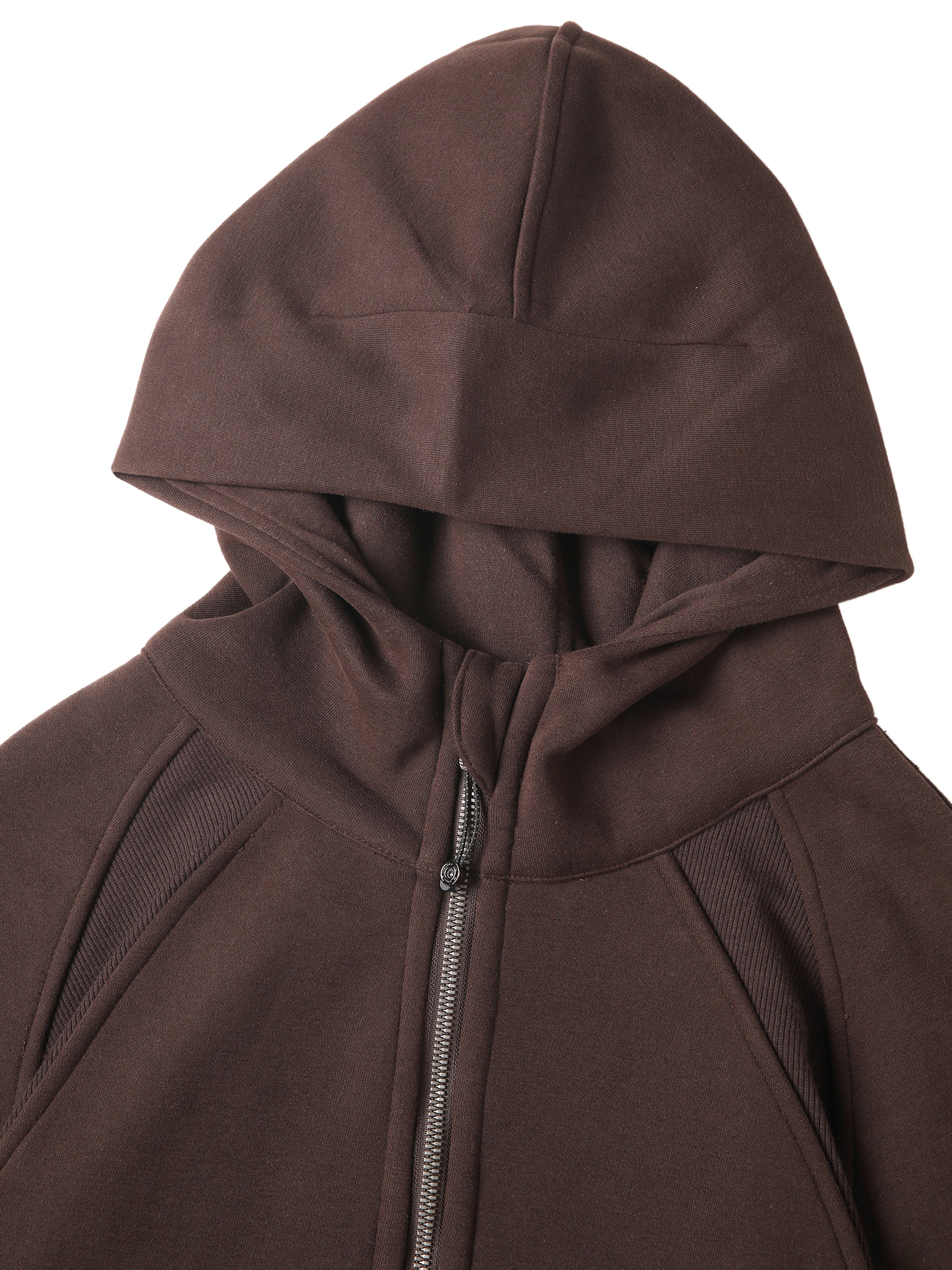 LUXEN Gris Cropped Half-Zip Hoodie