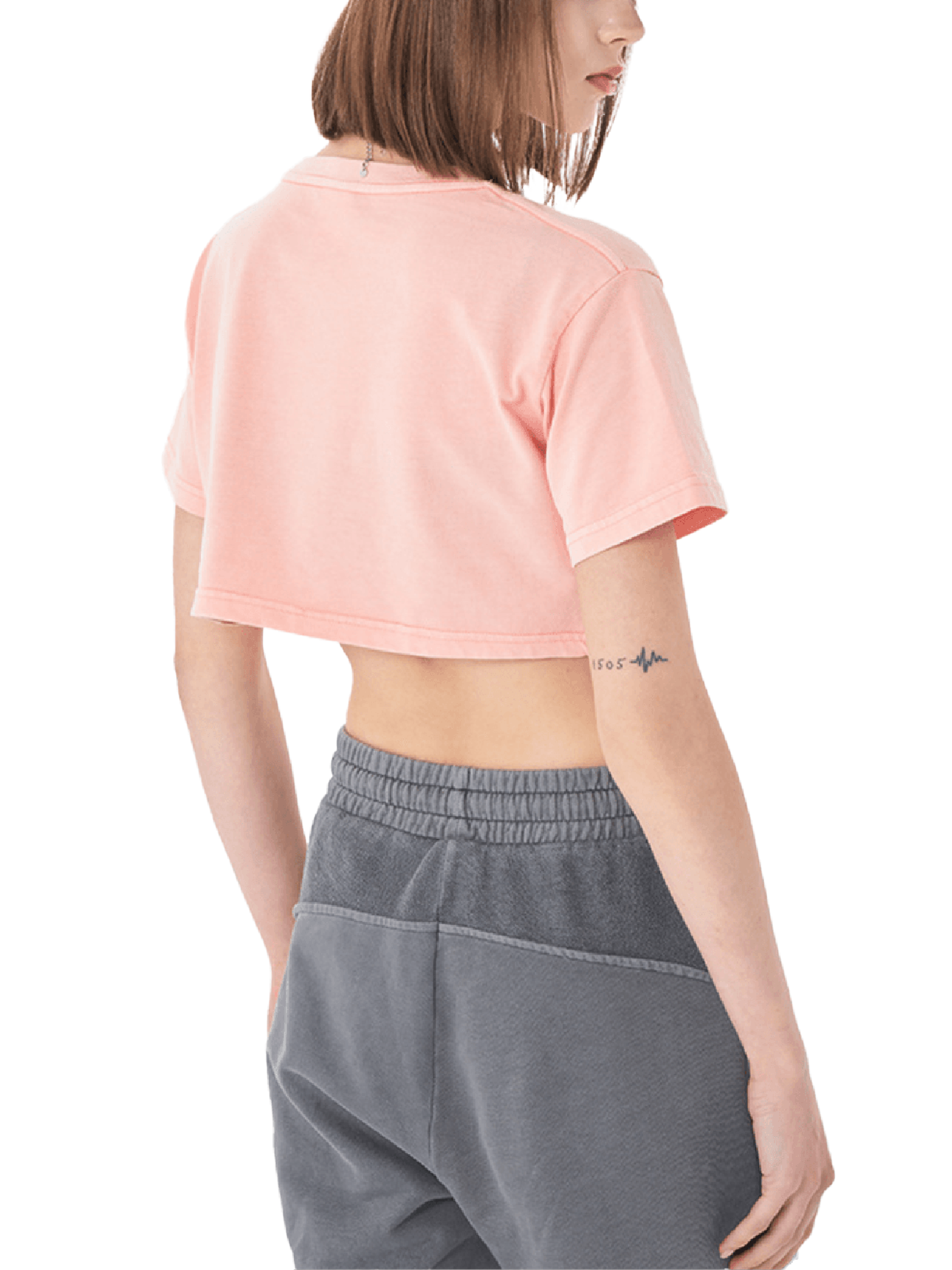 LUXEN Snow Washed Crop Top