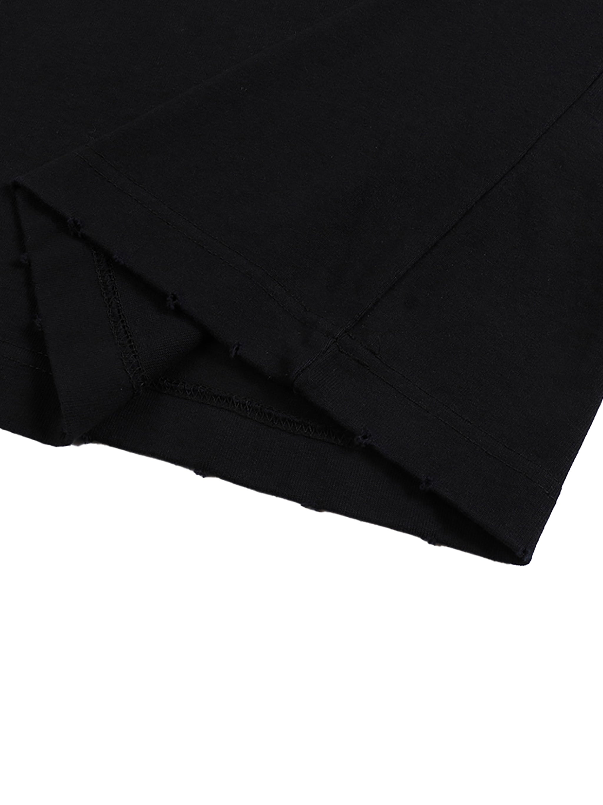 LUXEN SEXY Heavyweight Hand-frayed T-Shirt 400GSM