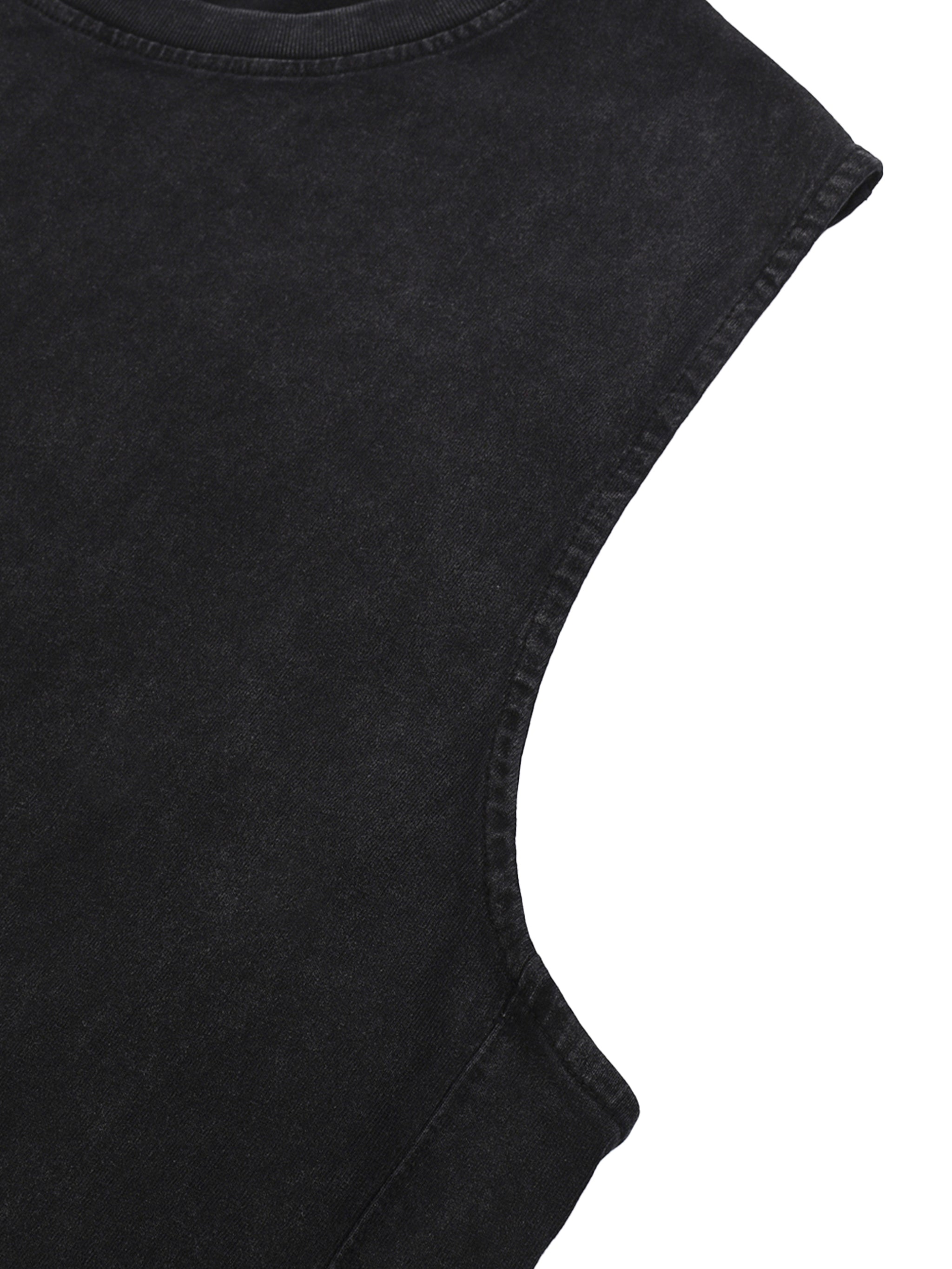 LUXEN Mustang Snow Washed Raw-Hem Tank Top 275GSM