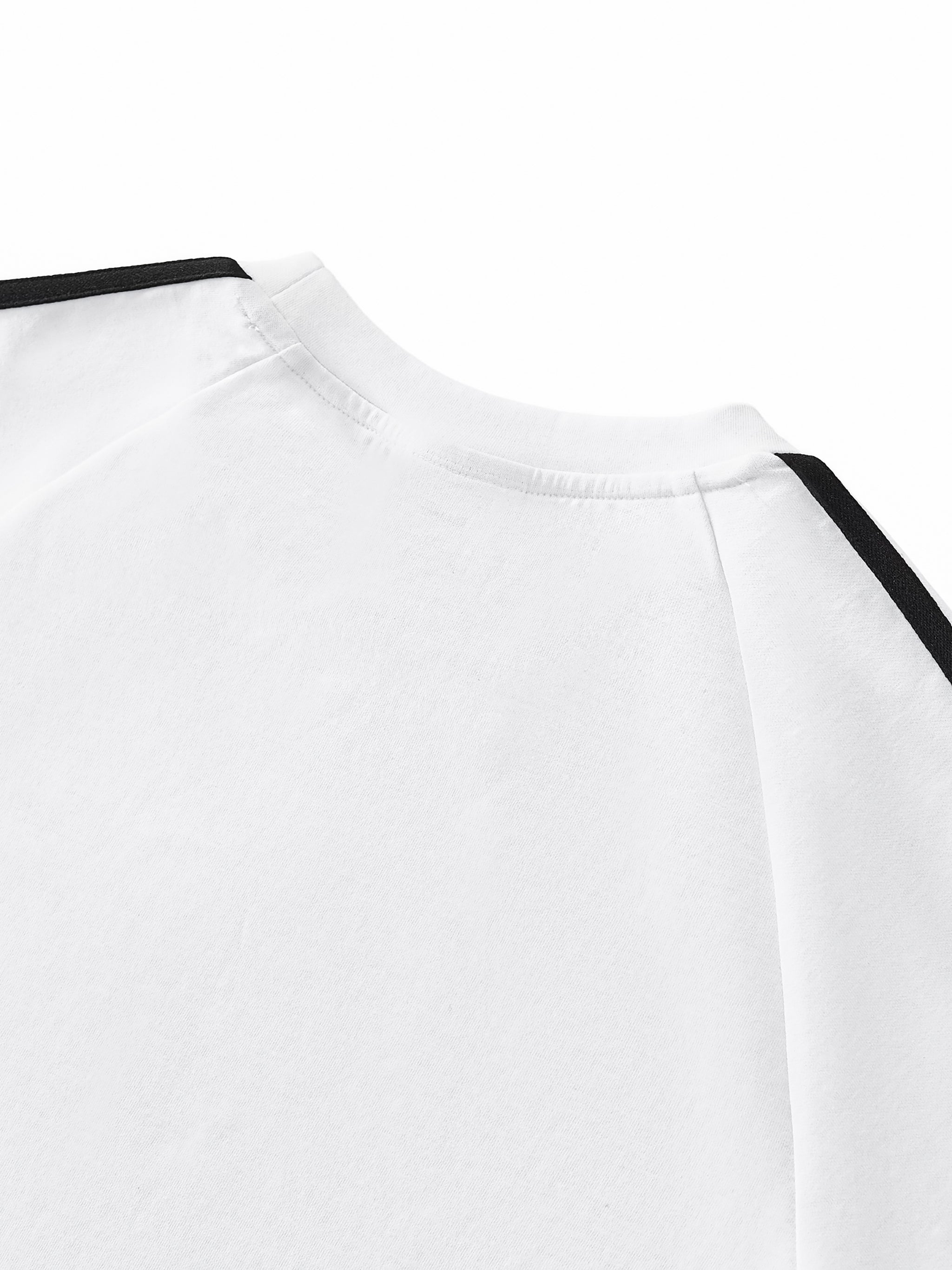 LUXEN White Taped Cooling Performance Crop Top