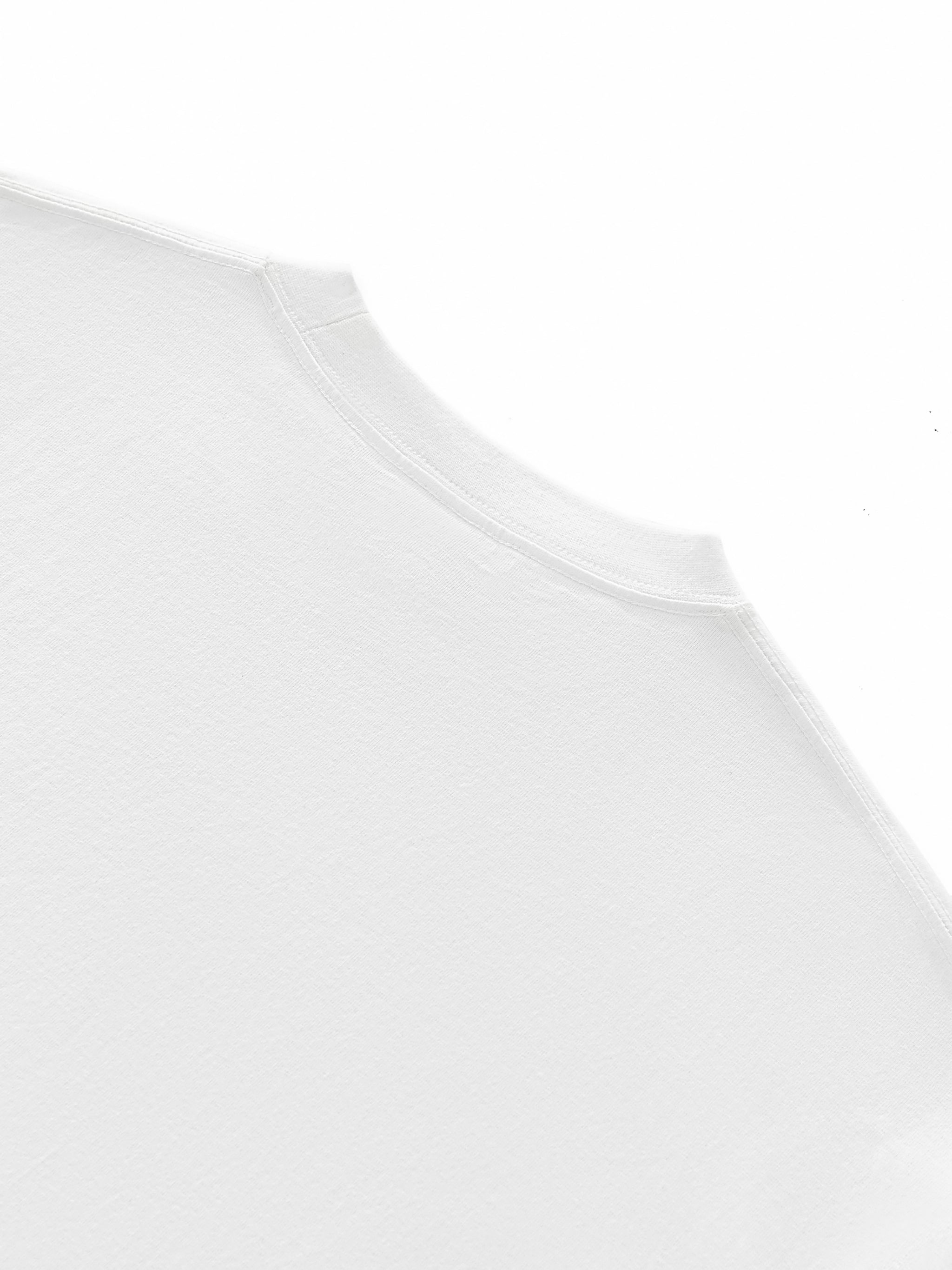 Camiseta de algodón con mangas a contraste en capas, 280 g/m²