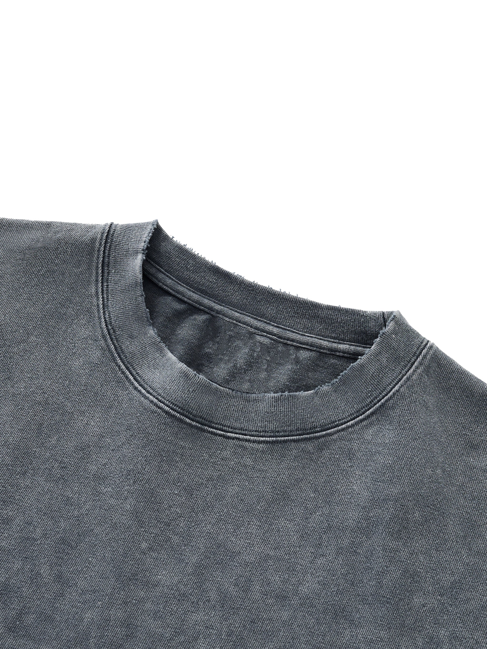Luxen Snow Wash Raw-Hem Boxy T-shirt 340 gsm