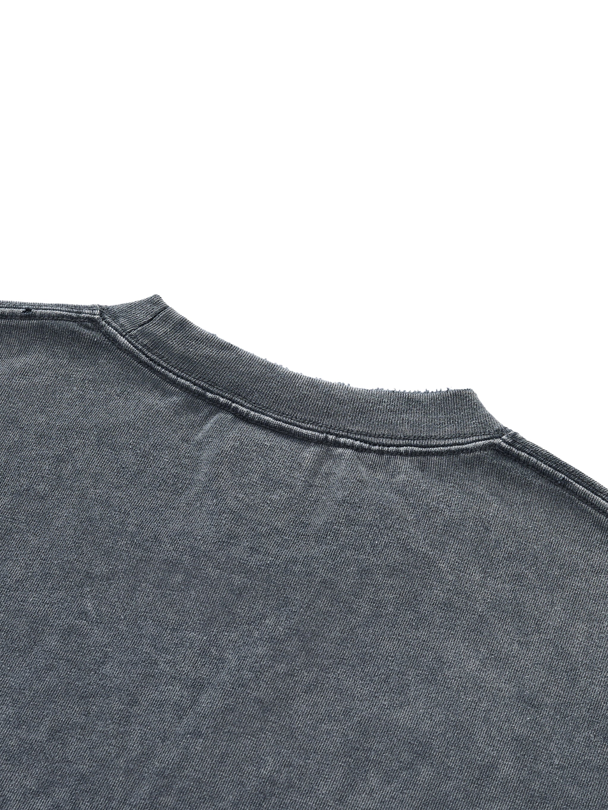 Luxen Snow Wash Raw-Hem Boxy T-shirt 340 gsm