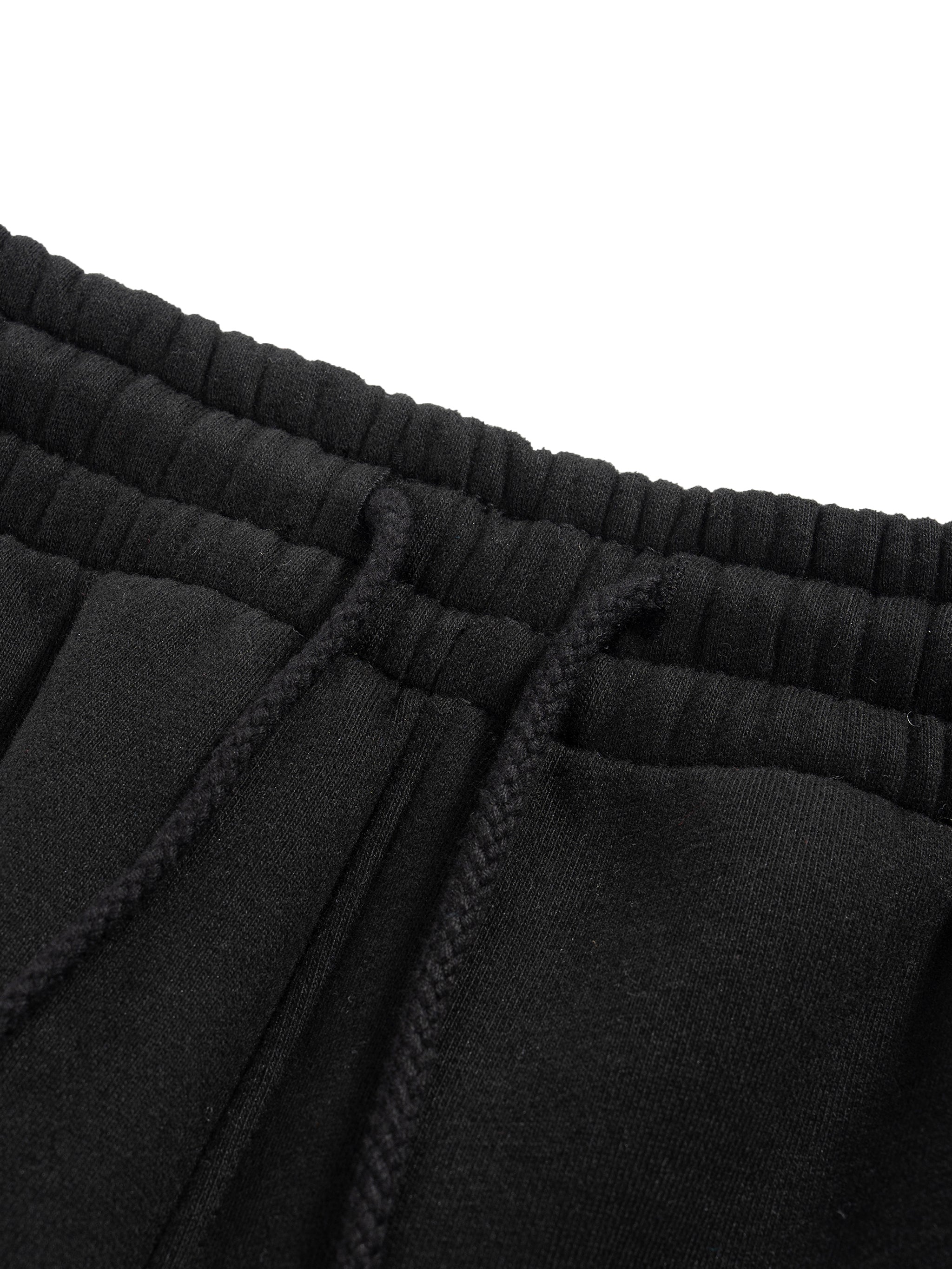LUXEN Oversized Fleece Pants Fleece Drawstring Straight-Leg Sweatpants 360 gsm
