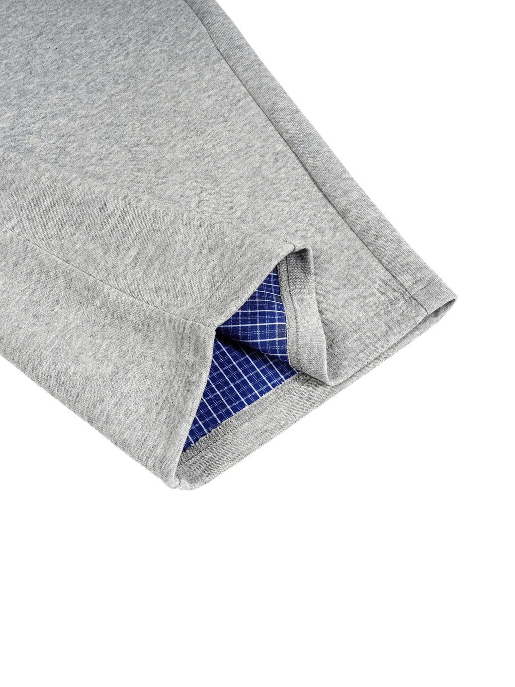 LUXEN Contrast Waist Pants Plaid Waistband Barrel Sweatpants 350 gsm