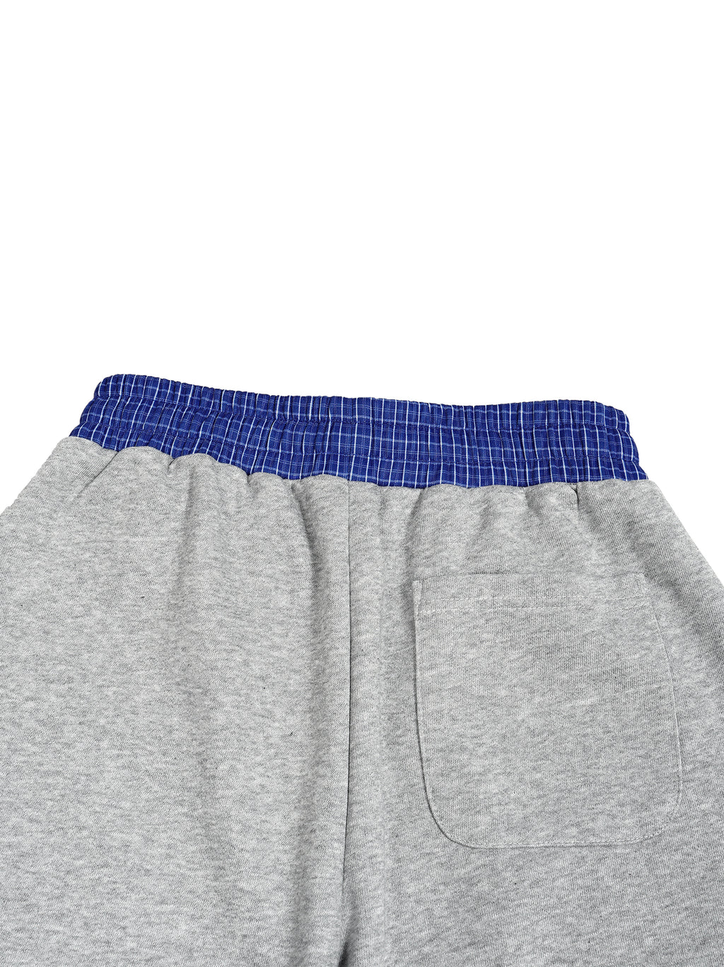 LUXEN Contrast Waist Pants Plaid Waistband Barrel Sweatpants 350 gsm