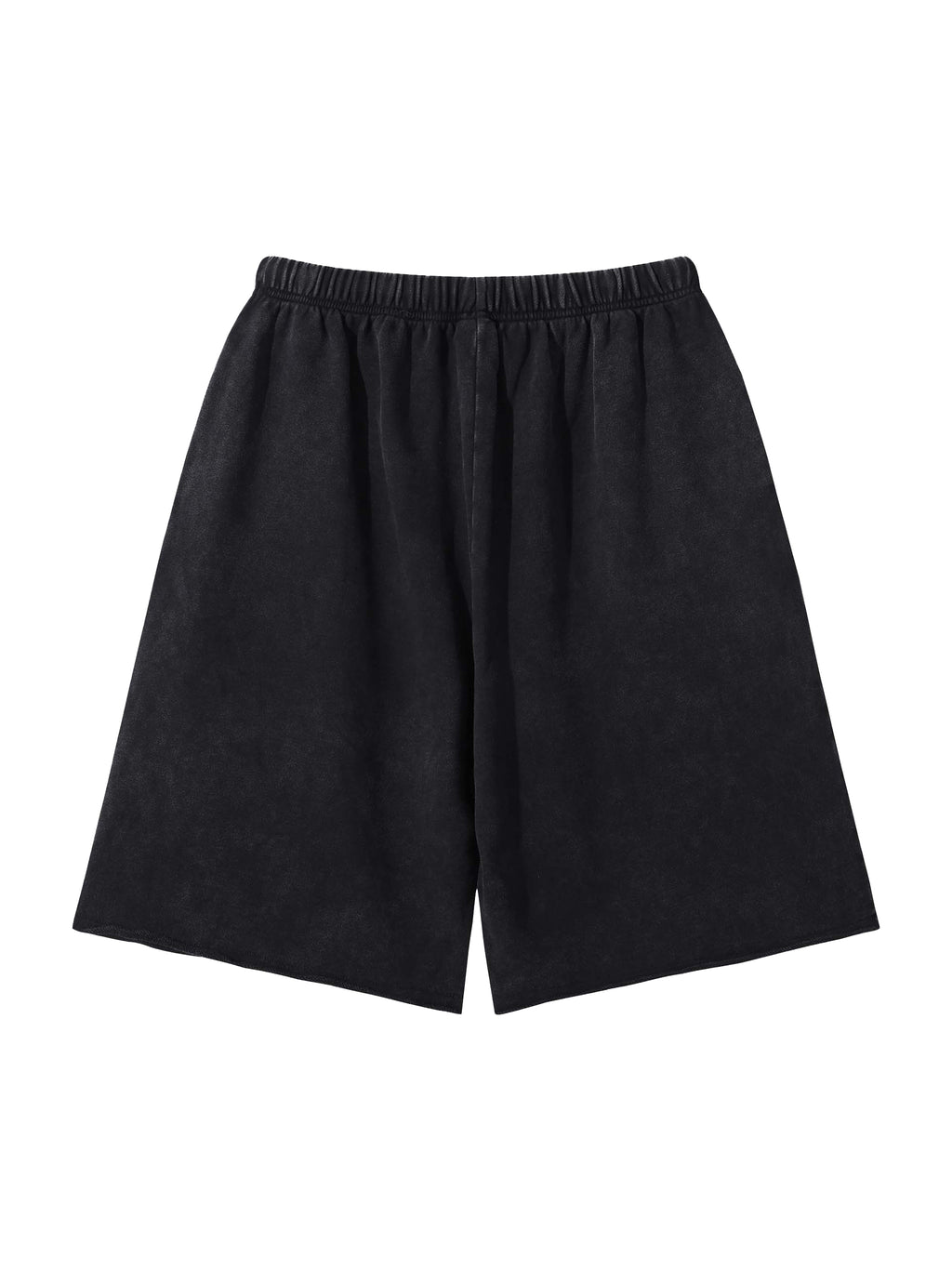 LUXEN Snow Washed Raw Hem Shorts