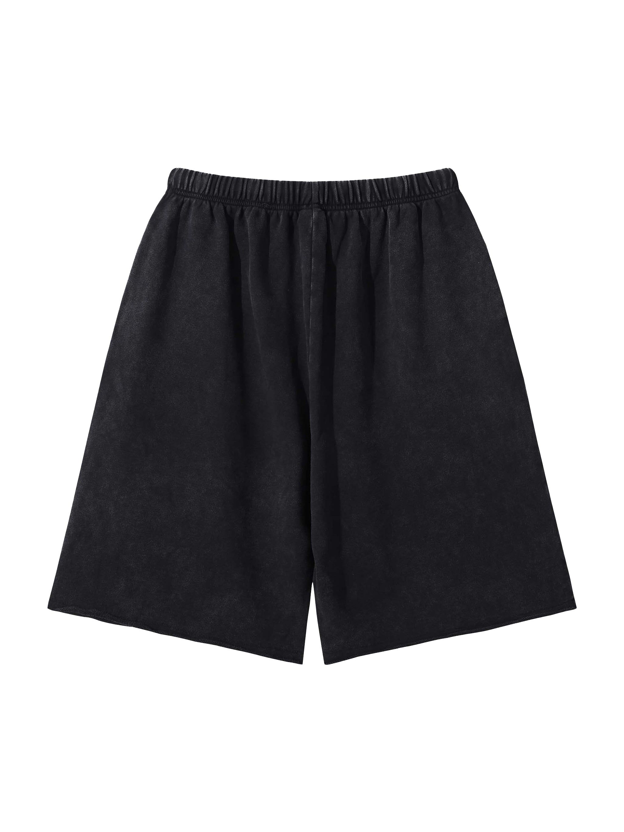 LUXEN Snow Washed Raw Hem Shorts