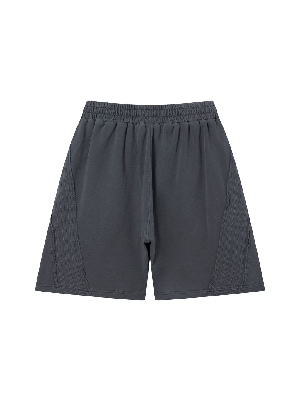 LUXEN Unisex Vintage Wash Raw Edge Shorts