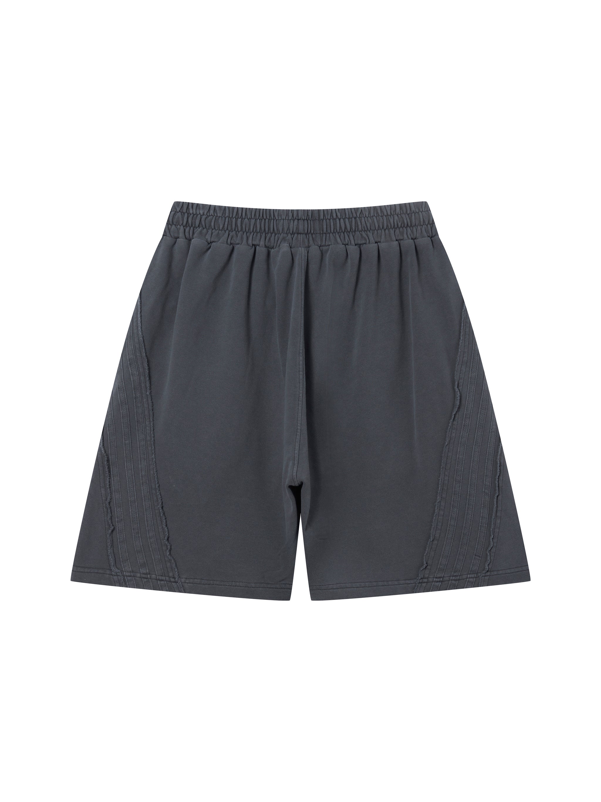 LUXEN Unisex Vintage Wash Raw Edge Shorts