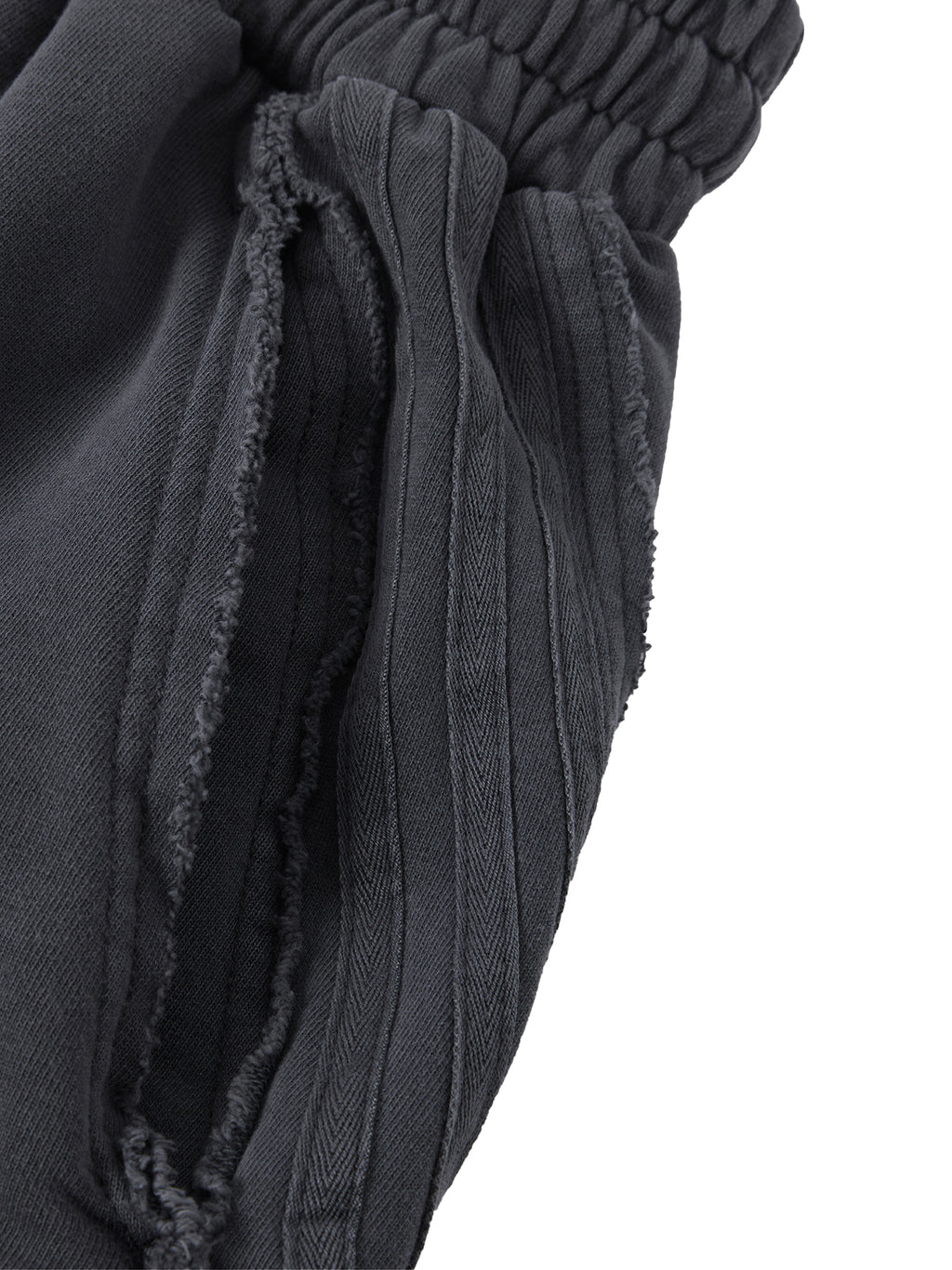LUXEN Unisex Vintage Wash Raw Edge Shorts