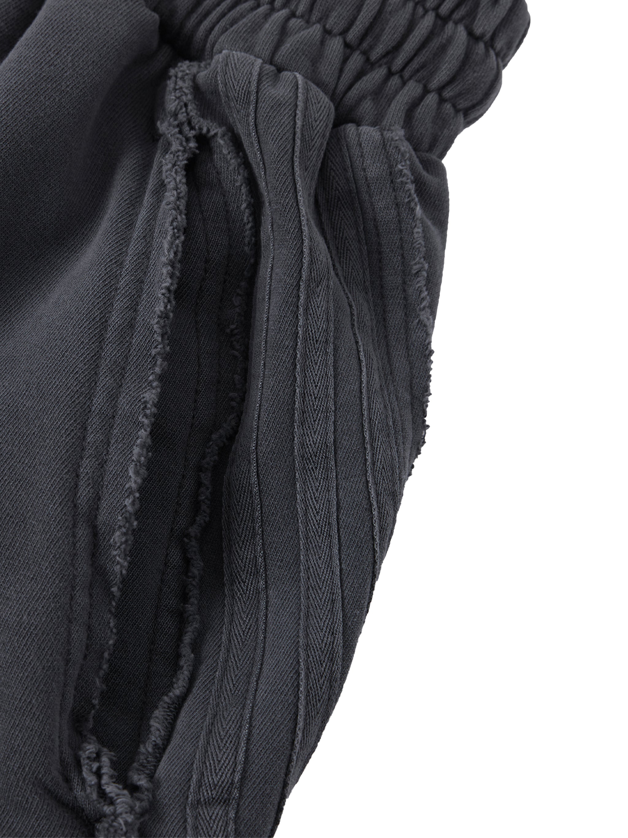 LUXEN Unisex Vintage Wash Raw Edge Shorts